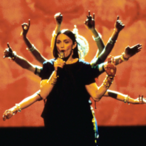 On her spiritual tip at the 1998 MTV Video Music Awards.