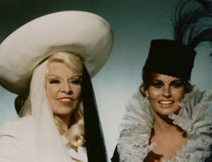 Mae West as Letitia Van Allen and Raquel Welch as Myra Breckinridge--the gay wet dream casting didn't quite work.